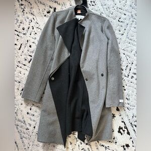 Gray Calvin Klein Dress Coat
